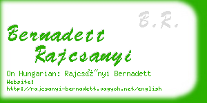 bernadett rajcsanyi business card